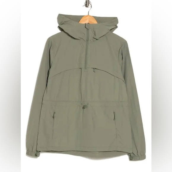 Avalanche Anorak Pullover Jacket Large Agave Green Hooded Windbreaker Minimalist - Picture 1 of 8